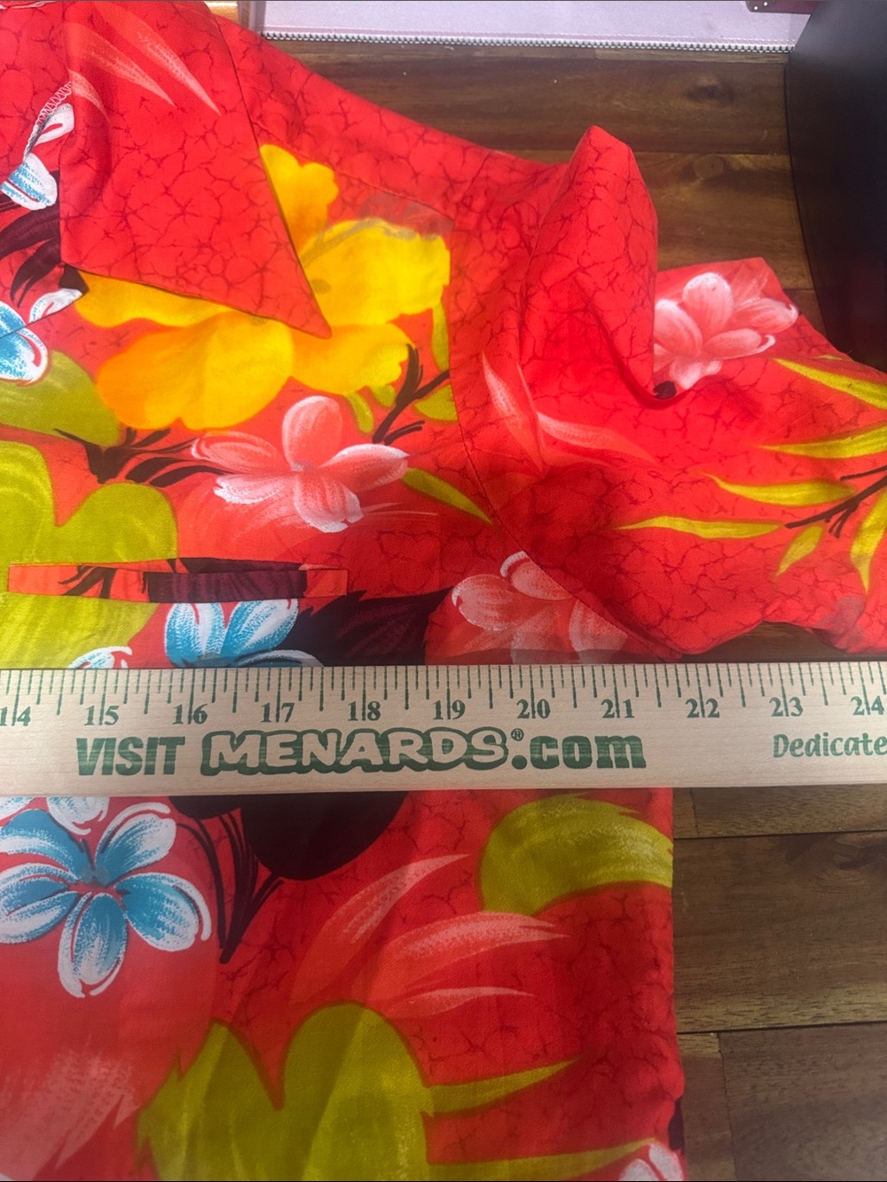 Sears Red Tropical Floral Button-Down Shirt - Picture 10 of 10